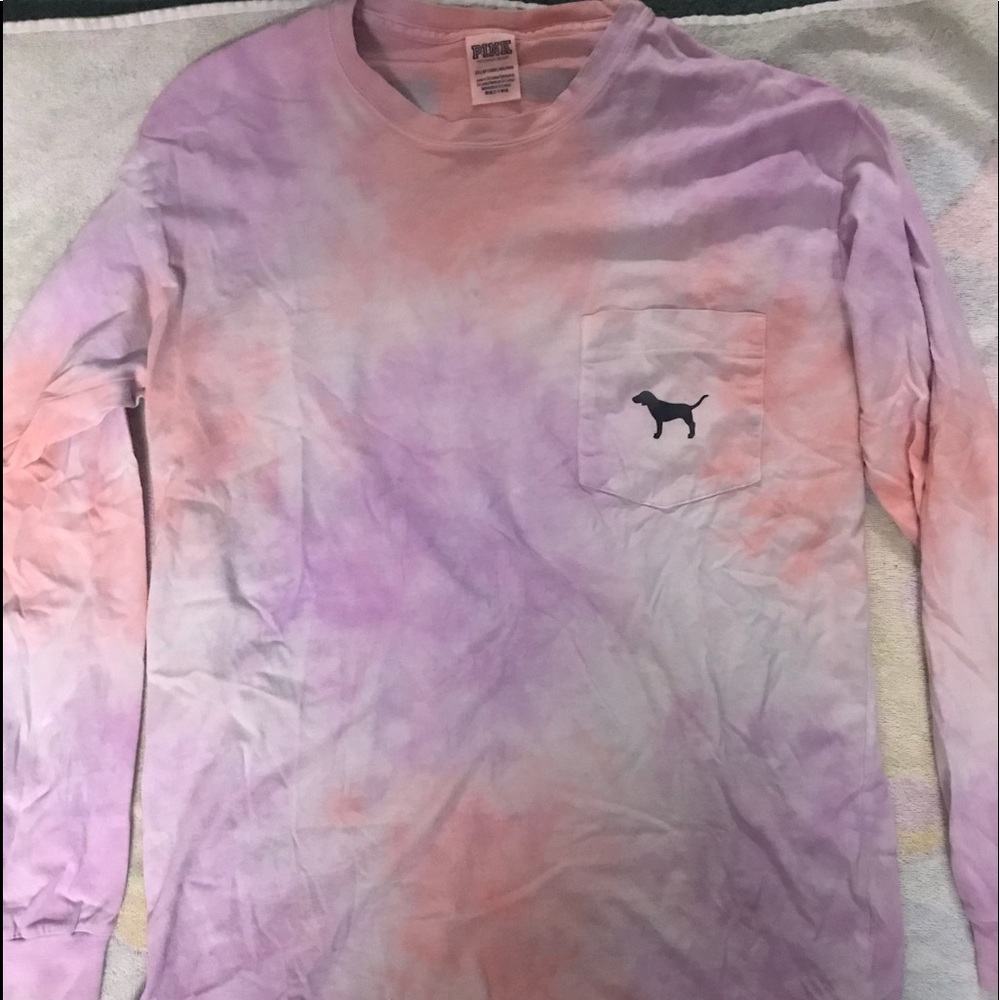 VS PINK TIE DYE LONG SLEEVE
